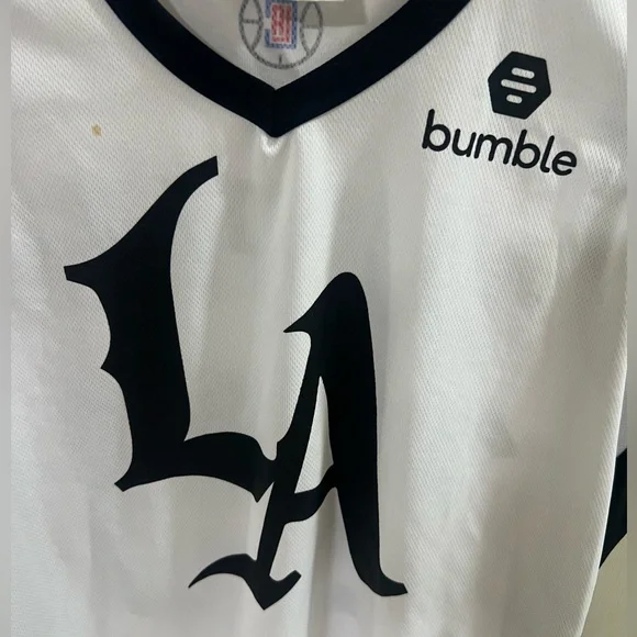 Los Angeles NBA Clippers white Jersey Promo #20 Bumble Men Size XL - Picture 2 of 6